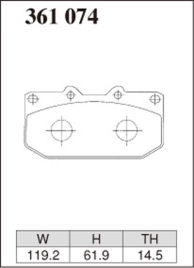 Тормозные колодки Dixcel RE type RE-361074 Sumitomo® 4pot Subaru Forester Impreza GC GF GD GG WRX STi Legacy B4 передние
