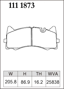 Тормозные колодки Dixcel X type X-1111873 MB W205 A205 S305 C63 C190 R190 AMG GT Akebono® передние W205 C63 AMG фото 1
