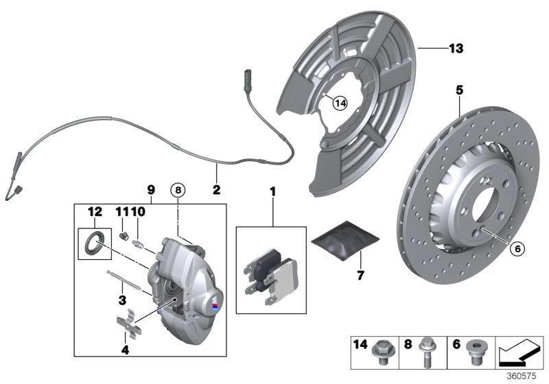 Тормозные диски SHW BRL44811 BRR44812 370X24 BMW M2/M2 Comp. (F87), M3 (F80), M4 (F82/83), биметалл, задние фото 3