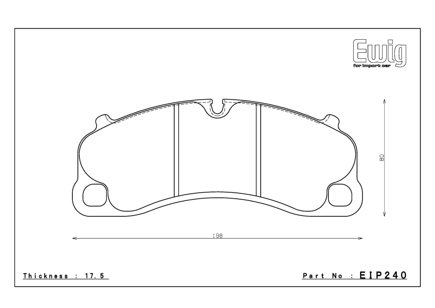 Тормозные колодки Endless EIP240 MXPL MX72PLUS Porsche 991 GT3, Street/Circuit compound, передние фото 1