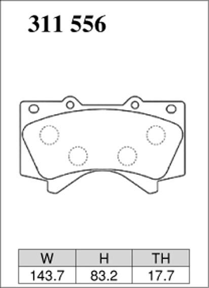 Тормозные колодки Dixcel EXTRA Speed ES-311556 Toyota Land Cruiser 200 Lexus LX570 передние фото 2