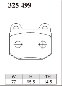 Тормозные колодки Dixcel Z type Z-325499 Subaru GDB Mitsubishi Lancer Evo CT9A Brembo® 2pot задние фото 1