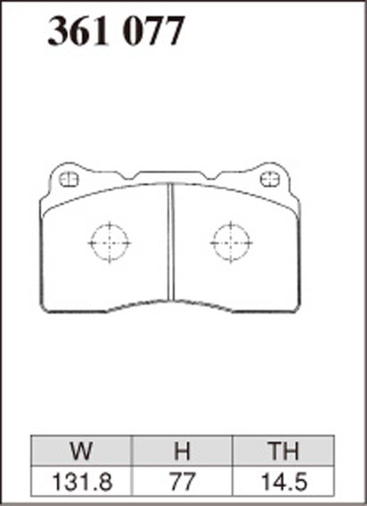 Тормозные колодки Dixcel RA type RA-361077 Subaru Impreza WRX GDB GRB Brembo® 4pot передние фото 1