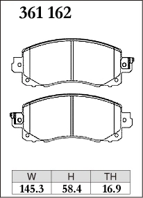 Тормозные колодки Dixcel EXTRA Cruise EC-361162 Subaru Forester SKE SK9 Impreza GT3 GT7 GTE передние фото 1