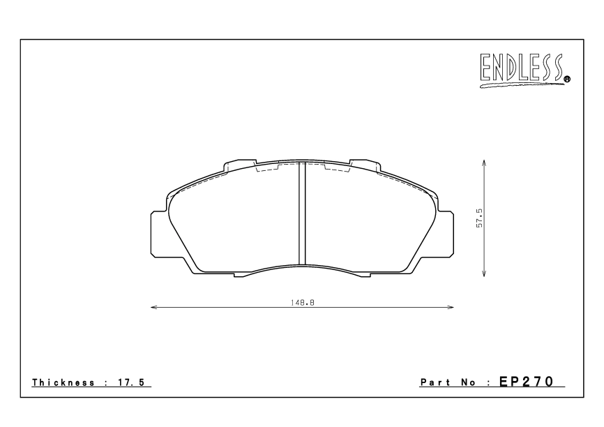 Тормозные колодки ENDLESS ME20 EP270 (F333) Honda Integra DC2/DB8, Odyssey RA1-5, Civic EK9, NSX NA1/2 передние фото 2